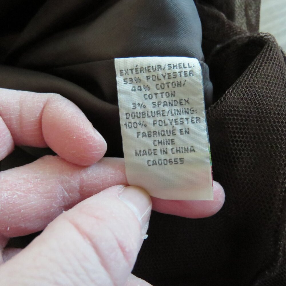 \VINTAGE Y2K RW & CO Espresso Brown Satin Sweetheart Tulle Dress Goth - Size 0 - Picture 15 of 15